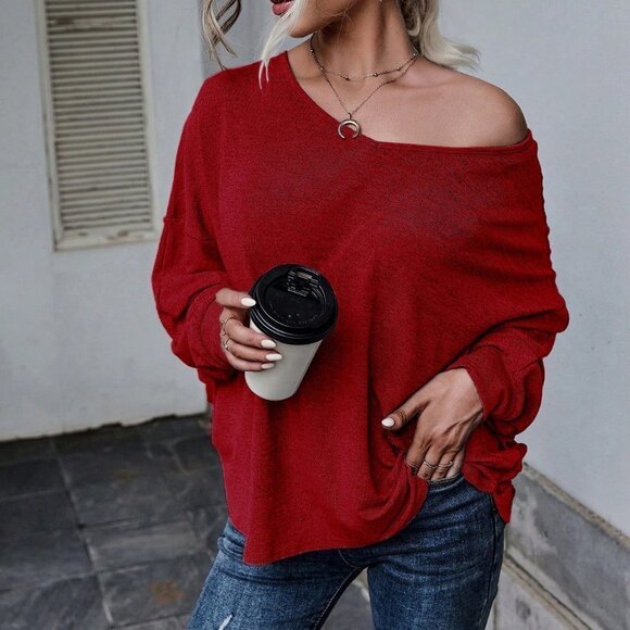 Womens Tie Back Drop Shoulder Tee - Picture 1 of 5